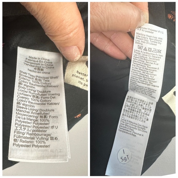 Madewell Corduroy Dumont Quilted Jacket Amie Floral XS Warm Puffer Winter Coat - Picture 15 of 16